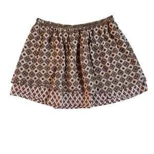 Scotch & Soda Paradise Cove Tiered Mini Skirt Sequin Moroccan Tile Medium EUC